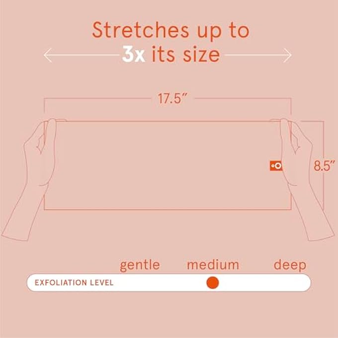 Cleanlogic Body Exfoliating Cloth, Stretchy Exfoliator Bath and Shower Washcloths for Smooth and Softer Skin, Reusable Daily Skincare Tool, Assorted Colors, 3 Count Value Pack - Image 3